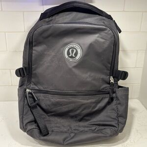 Lululemon Athletica Grey Black Charcoal Backpack Unisex